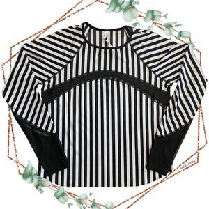 Lululemon water: sun runner long sleeve striped 10